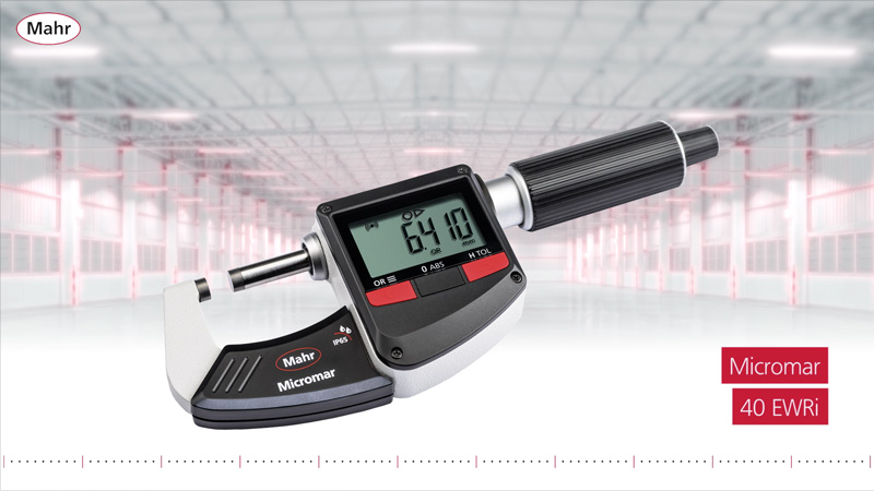 0.00005/0.001mm Graduation Black/Red Reference System and IP65 0-1 with Integrated Wireless Mahr Federal Micromar 4157100 40 EWRi Digital Micrometer 